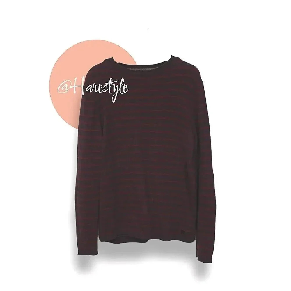 Ted Baker London wool blend oversized striped pullover sweater 6